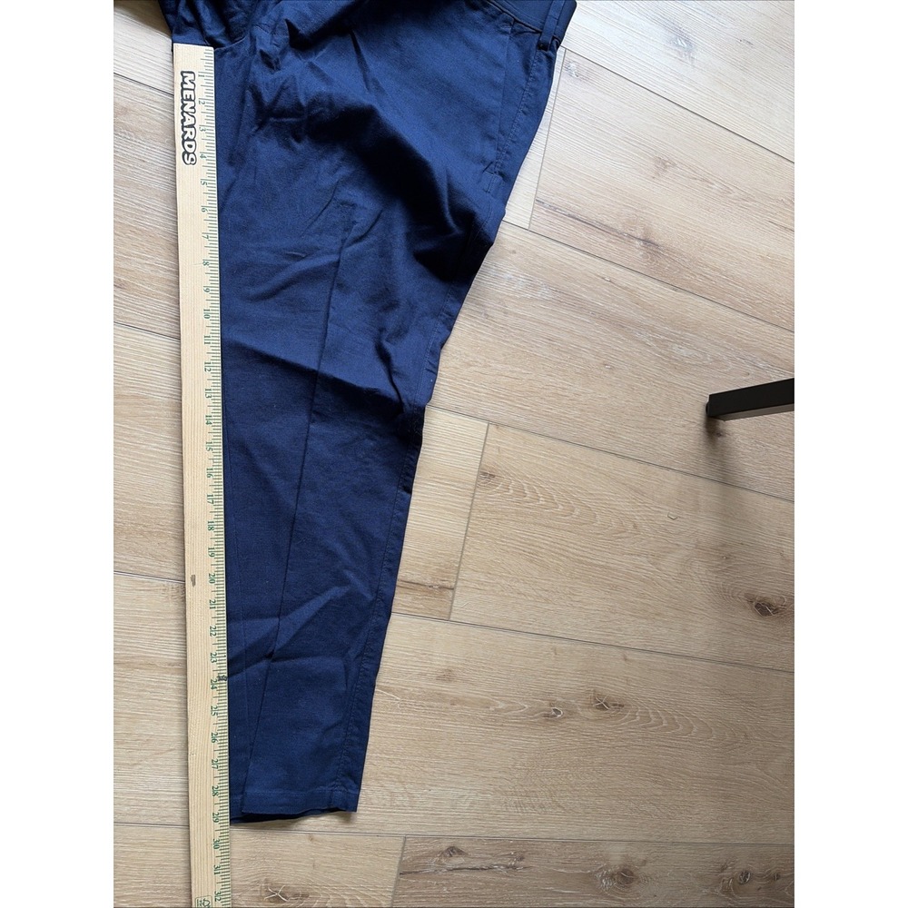 Haggar Straight Fit Comfort Luxe Pant Linen Blend Active Flex Waistband Sz 40x30 - Picture 5 of 9
